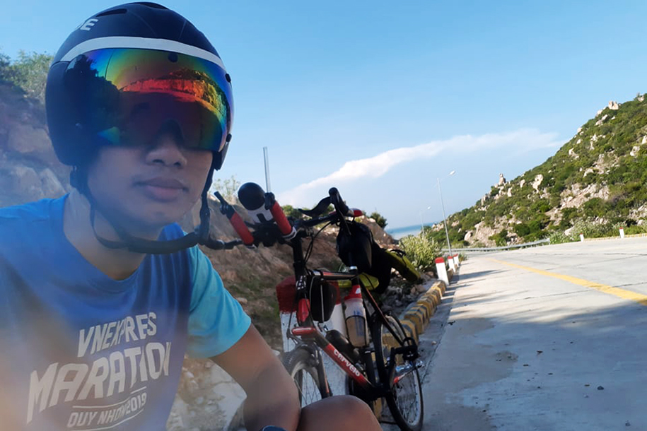 Chàng trai Bắc Ninh đạp xe gần 500km từ Sài Gòn ra Nha Trang thi đấu Challenge Vietnam 2019